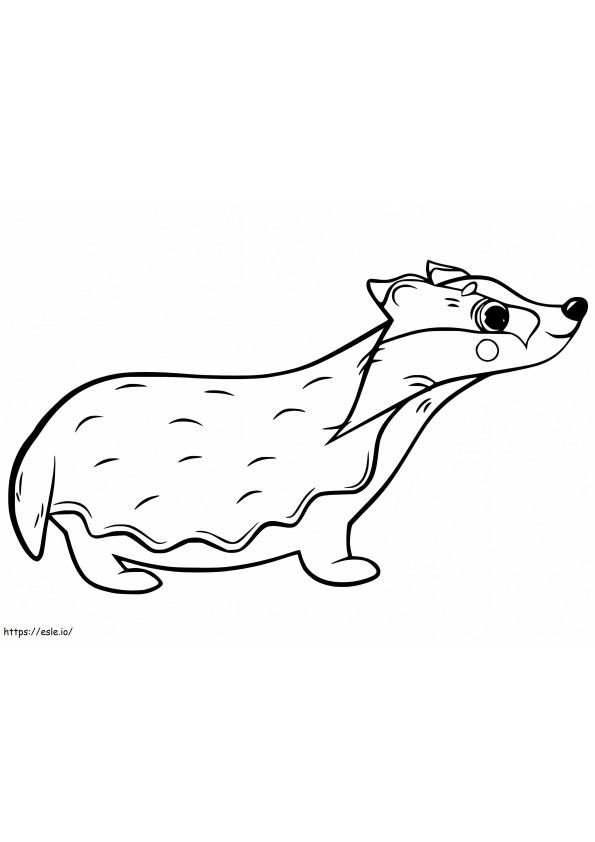 Charming Badger coloring page