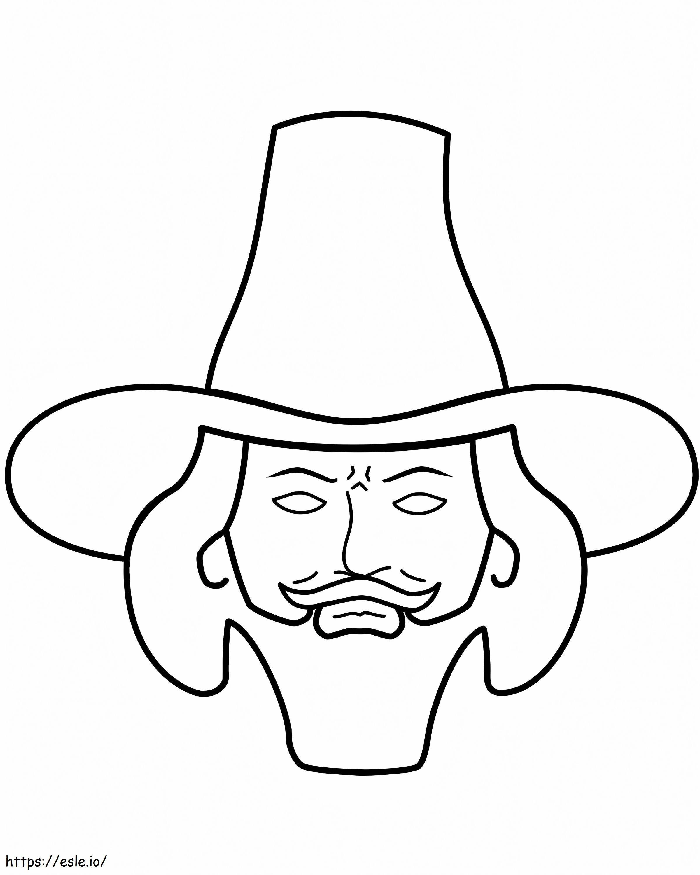 Guy Fawkes 4 coloring page