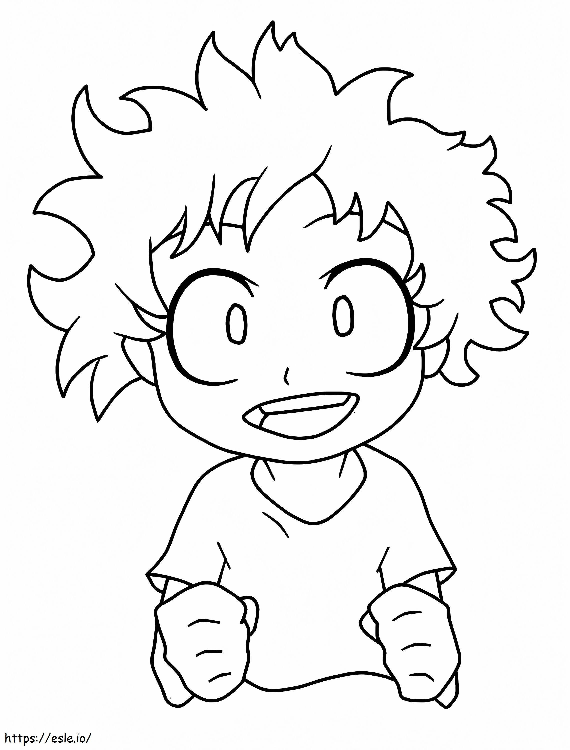 Happy Little Deku coloring page