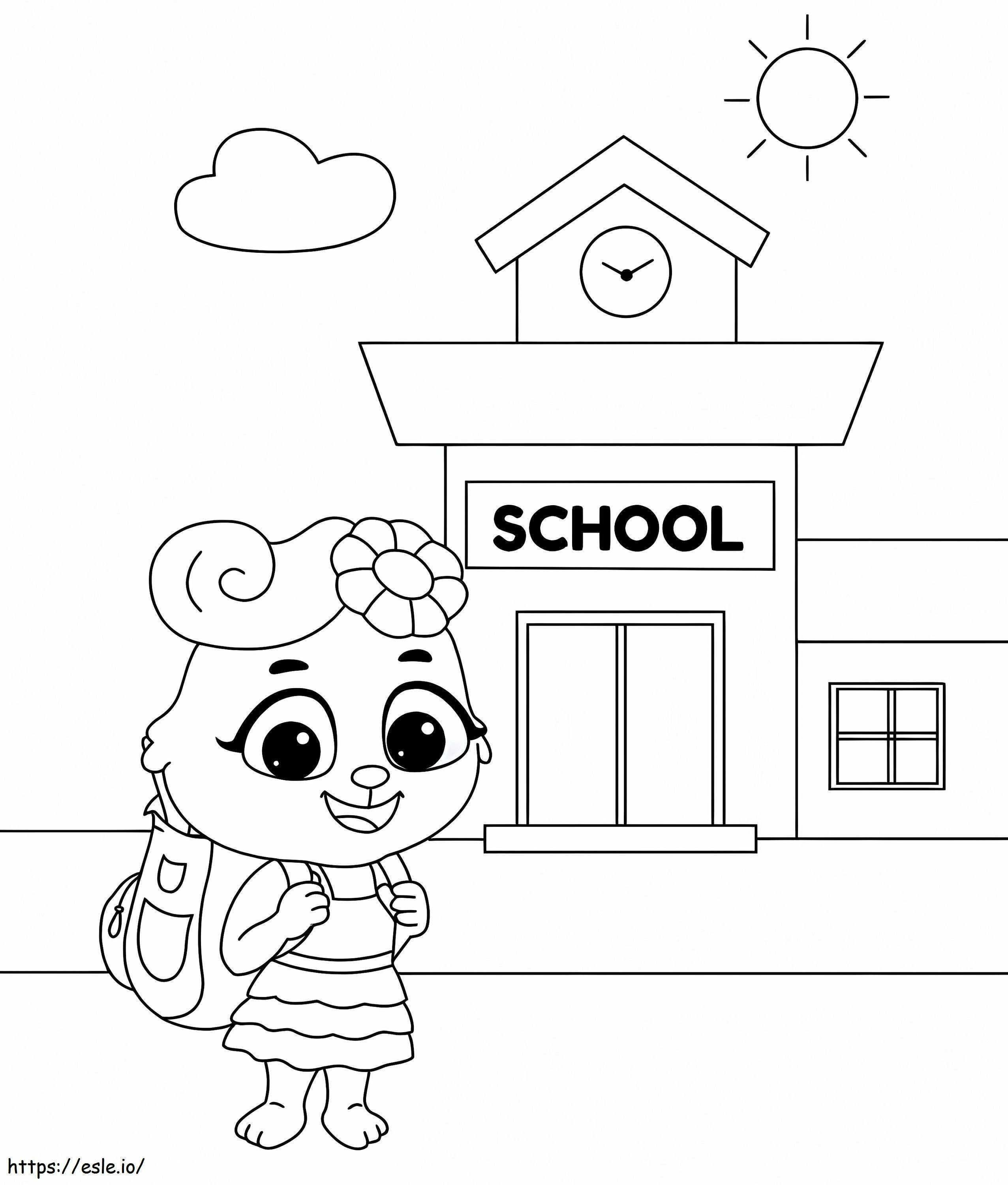 Ruby idzie do szkoły kolorowanka