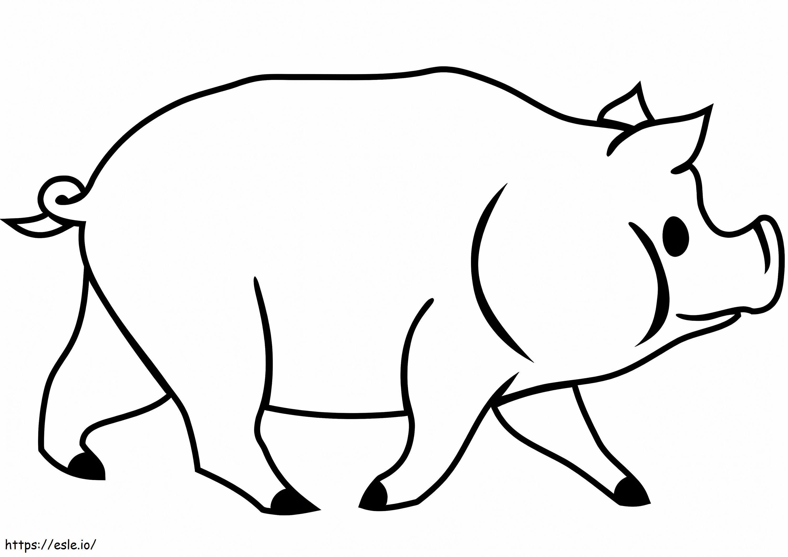 Coloriage Cochon 4 à imprimer dessin