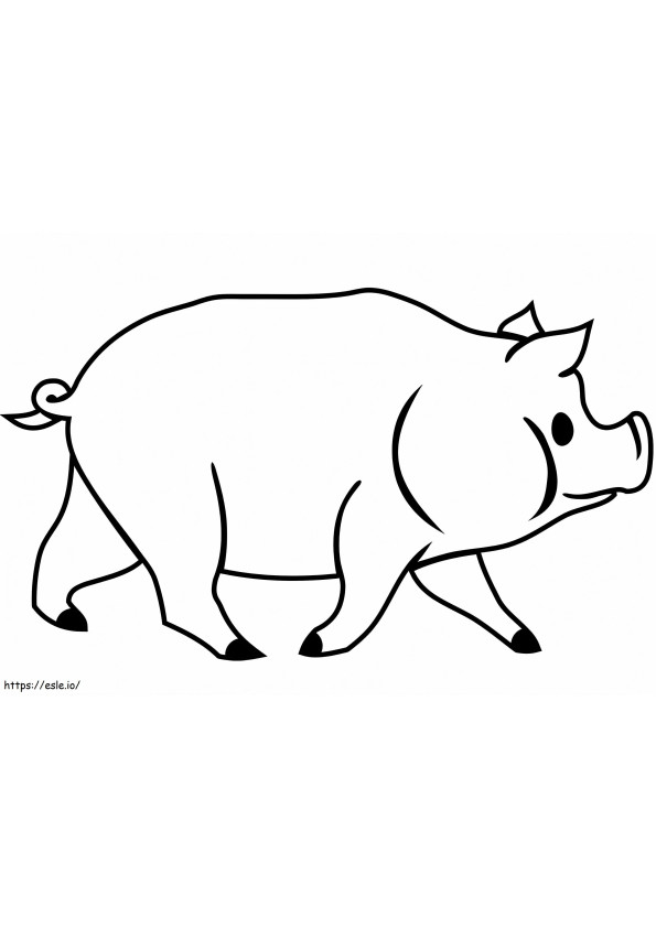 豚 4 ぬりえ - 塗り絵