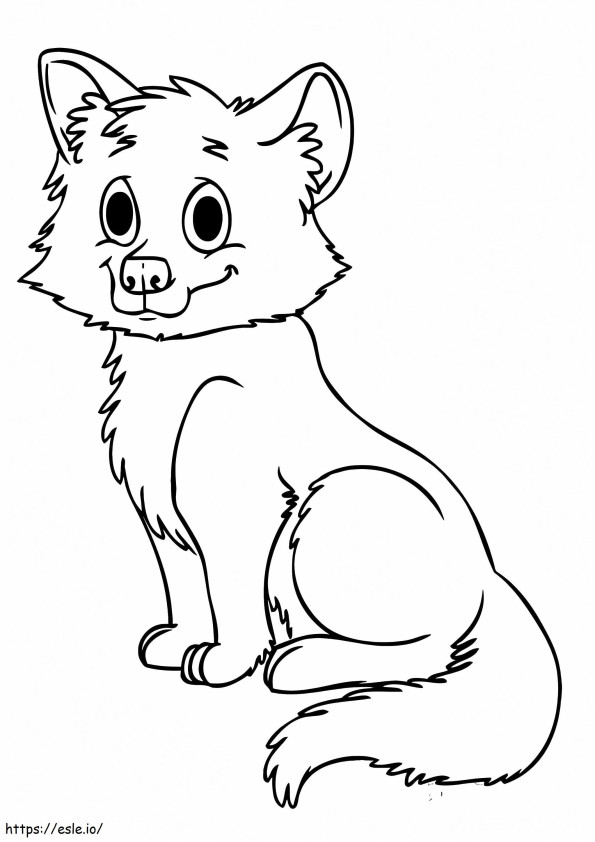 1526464538 The Baby Fox A4 coloring page