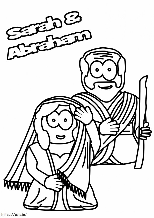 Abraão e Sara 5 para colorir