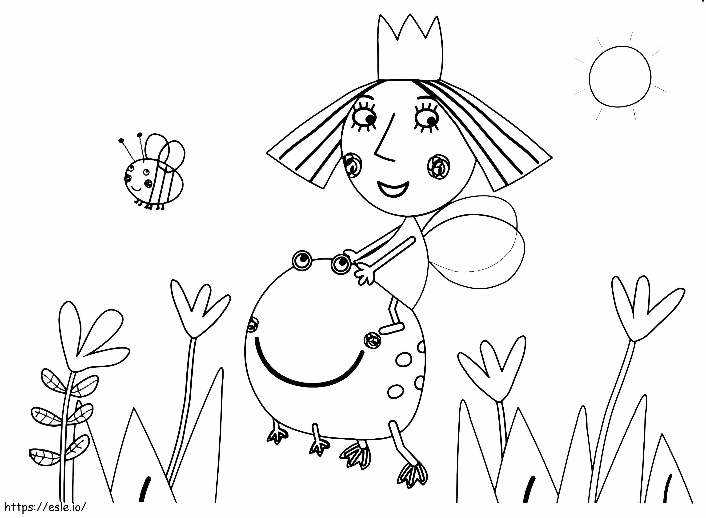 1559531823 Holly On Frog A4 coloring page