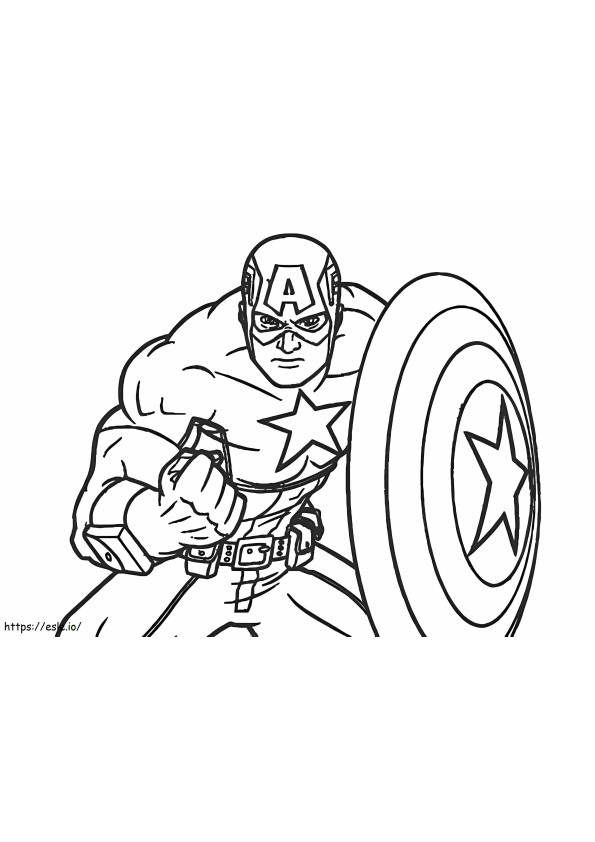 Drawing Captain America coloring page