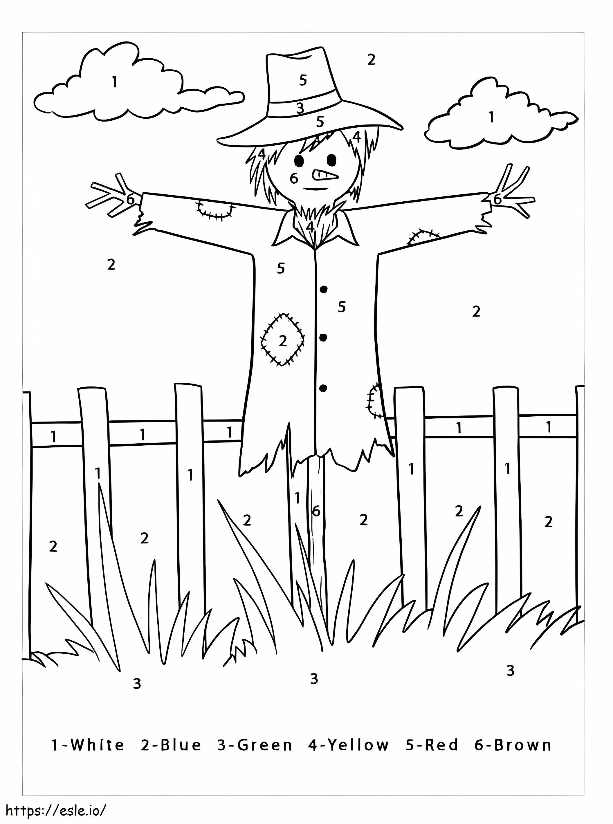 Nice Scarecrow coloring page