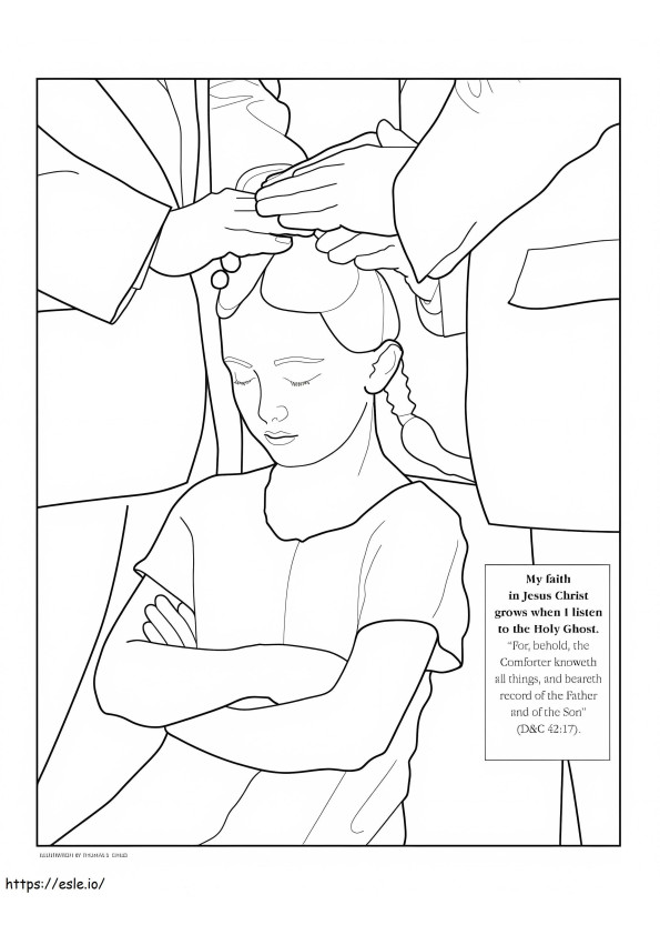 Young Girl Confirmation coloring page