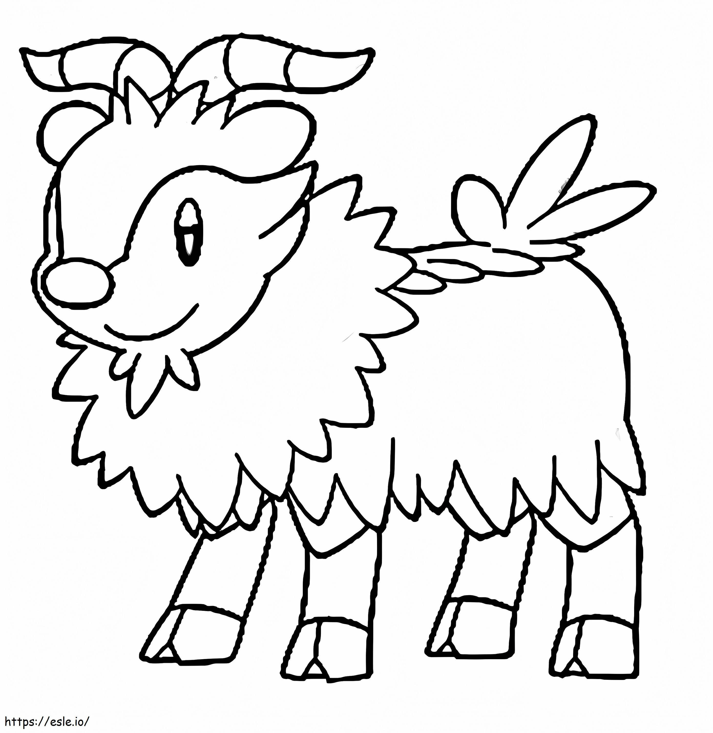 skiddo coloring page template pokemon