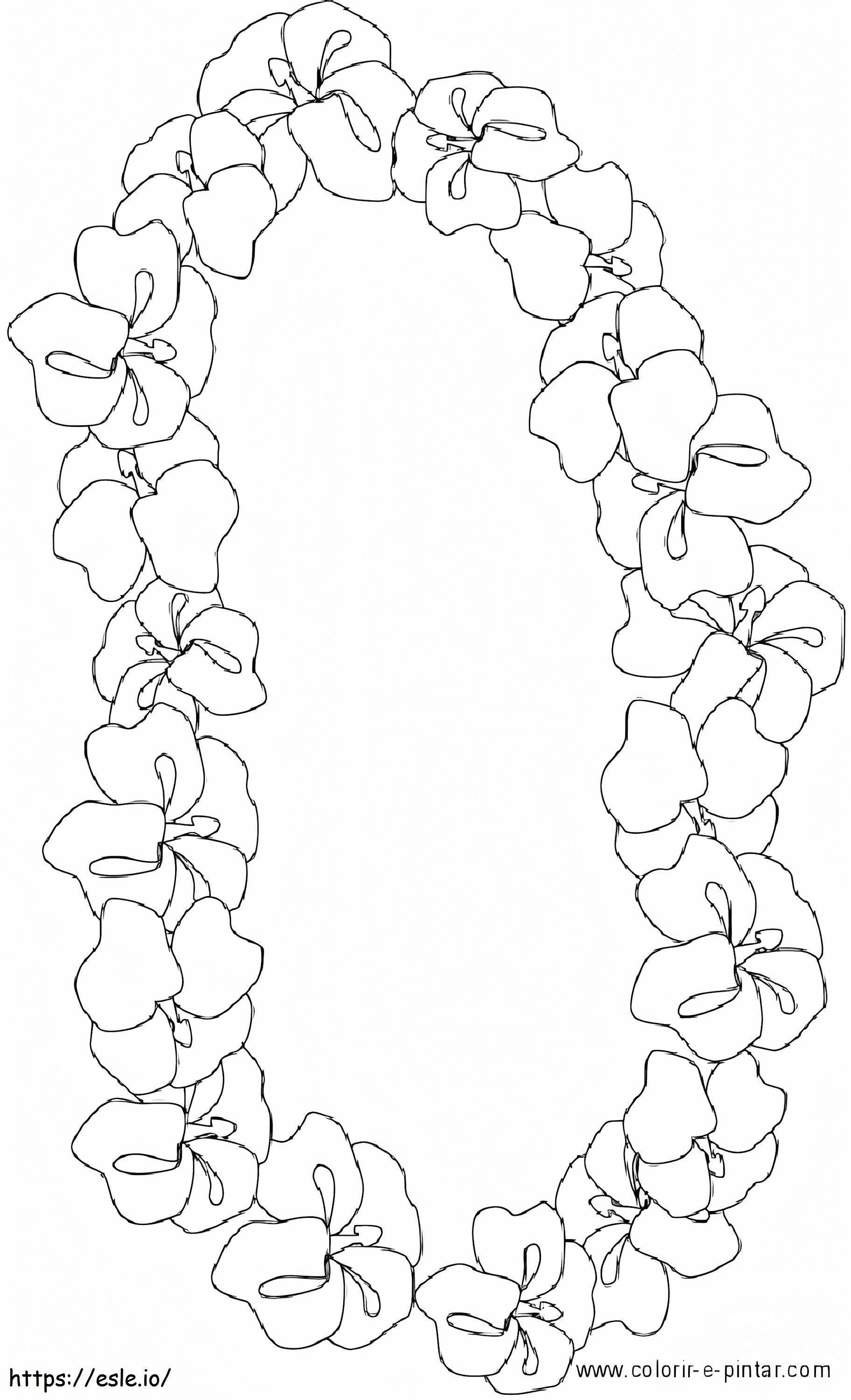 Flower Lei Necklace coloring page