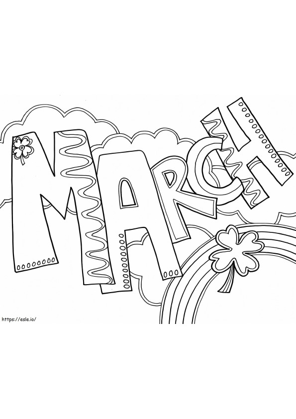 March coloring page