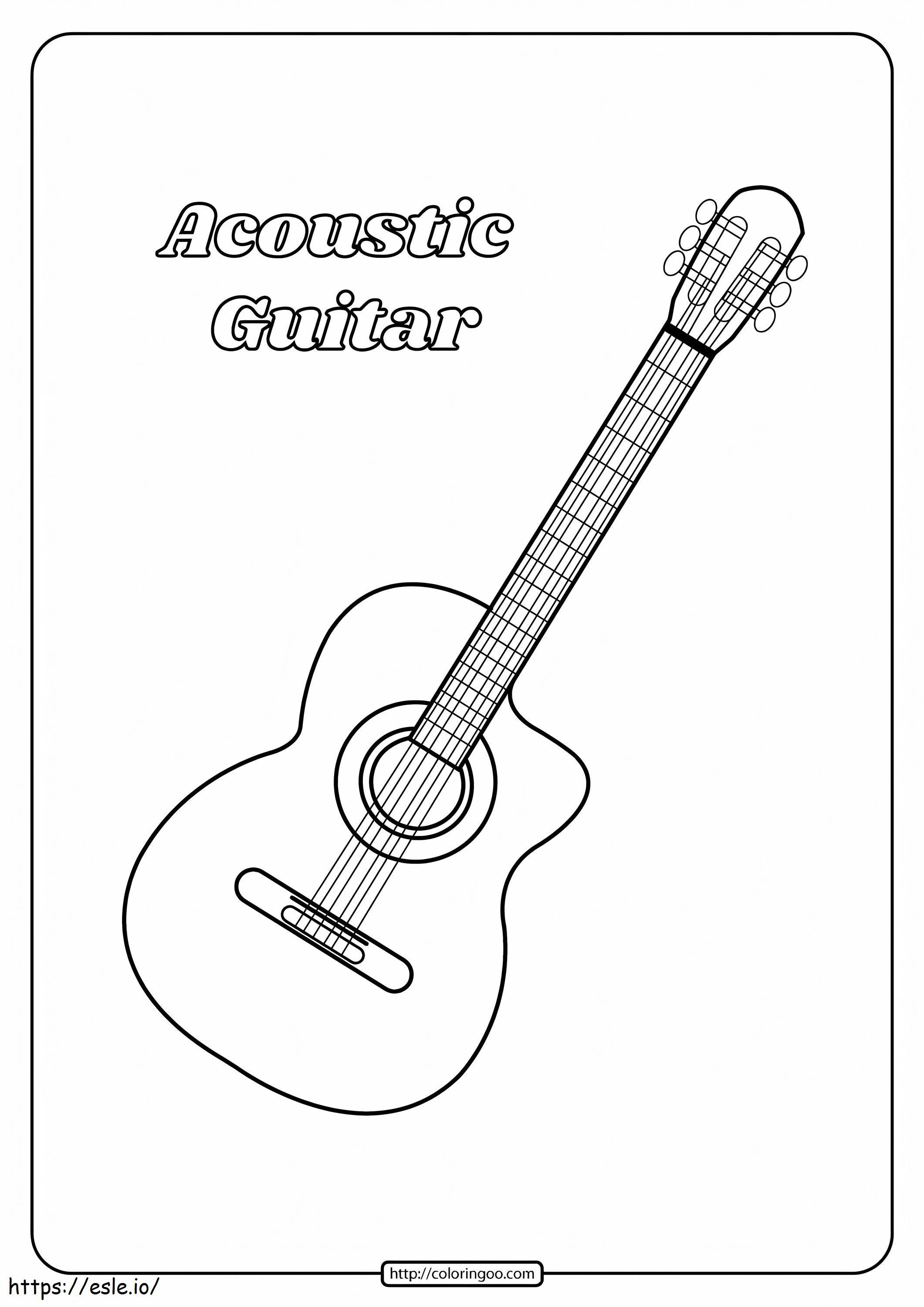 Acoustic Guitar coloring page