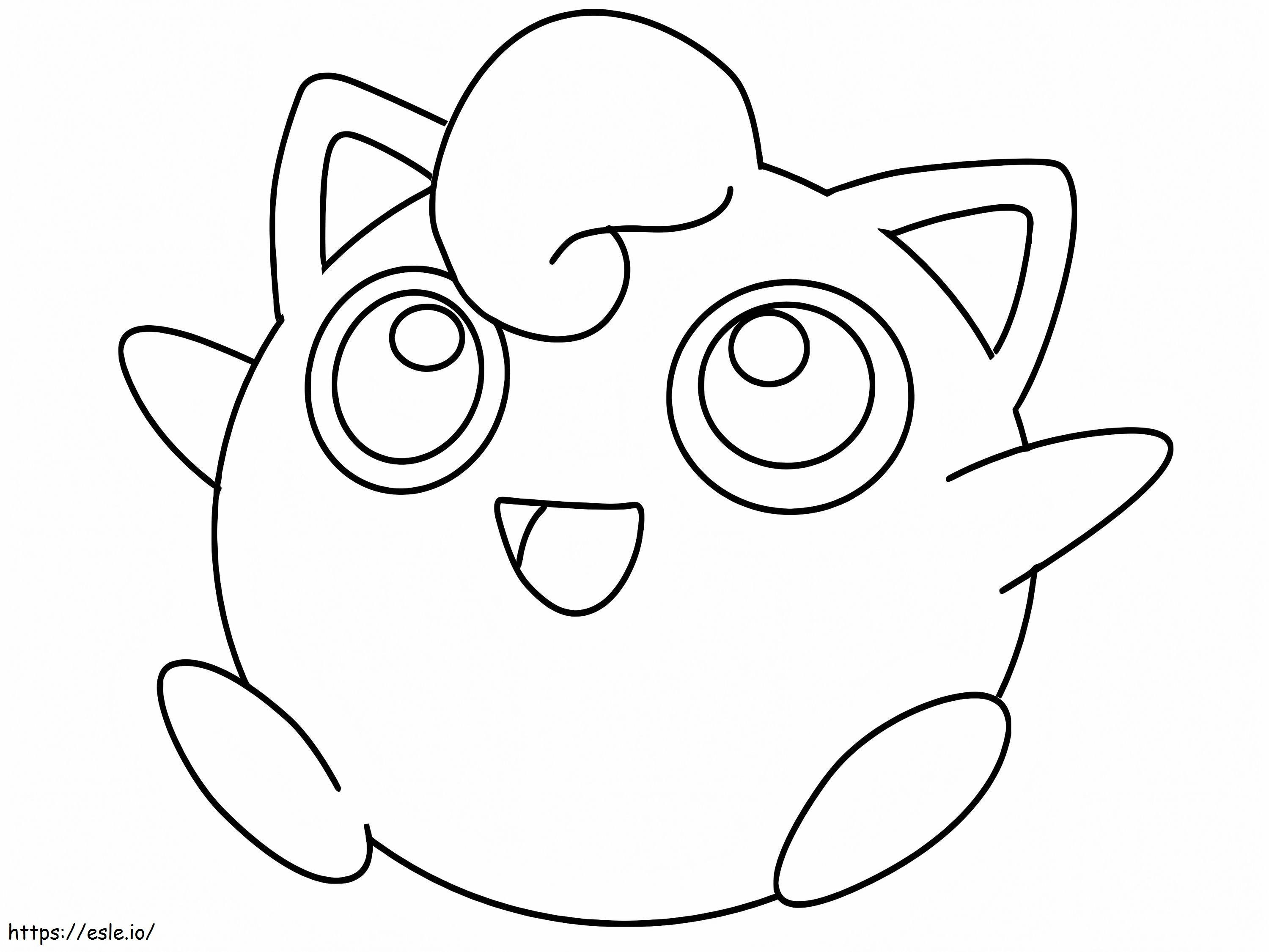 Happy Jigglypuff coloring page