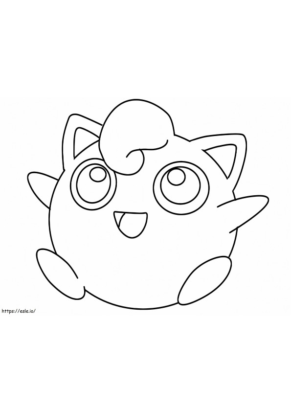 Happy Jigglypuff coloring page