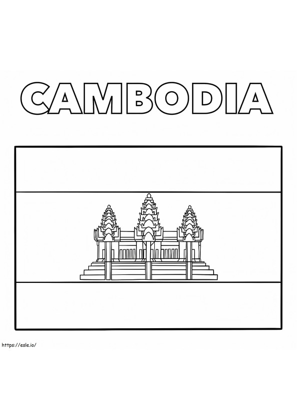 Kambodża do druku kolorowanka