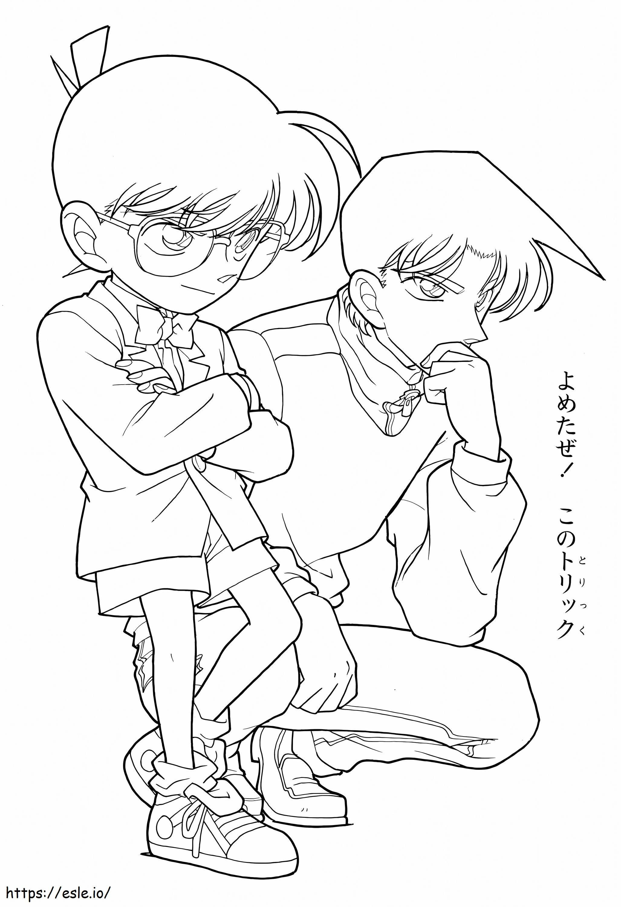 Conan e Shinichi da colorare