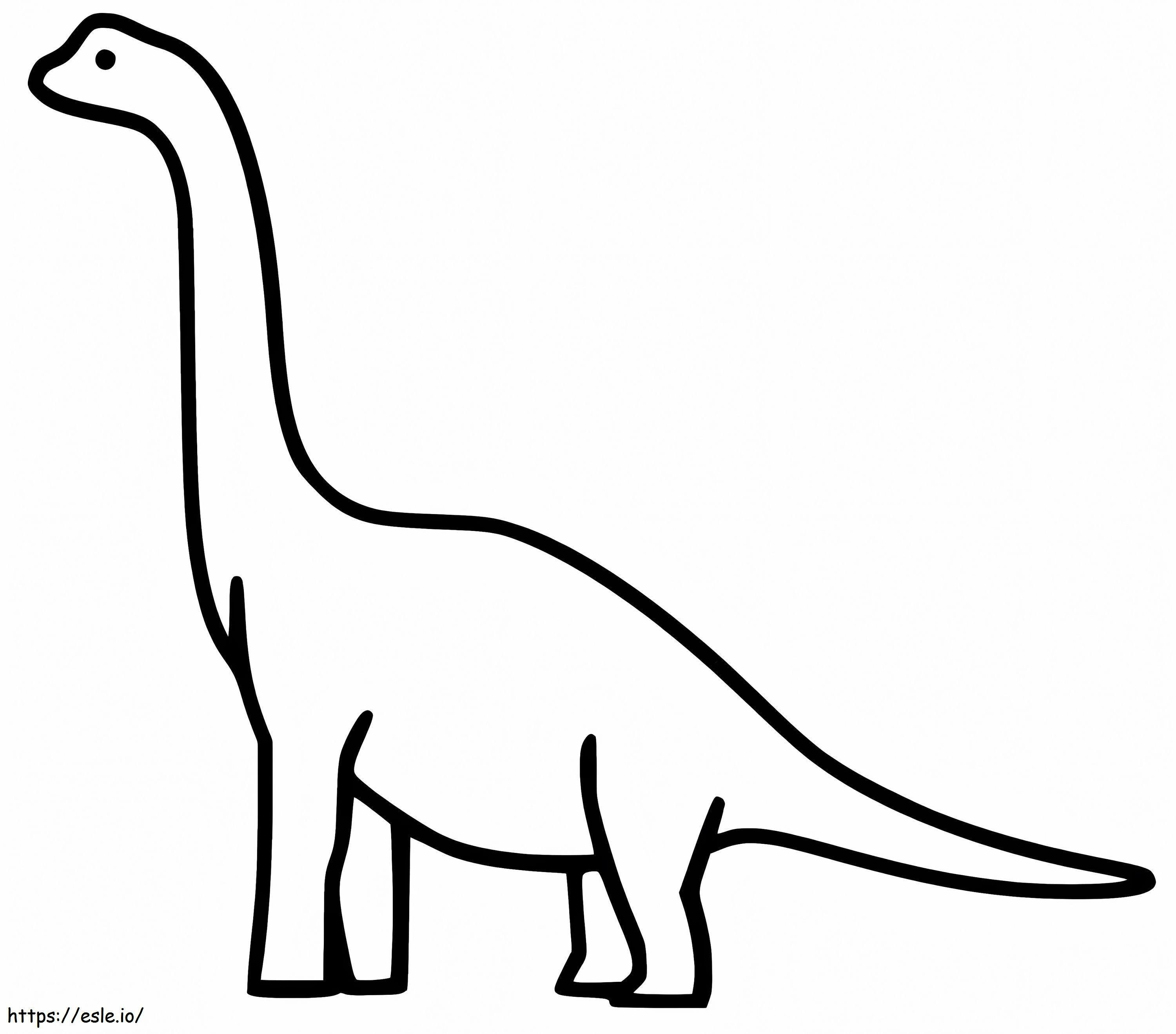Braquiosaurio fácil para colorear