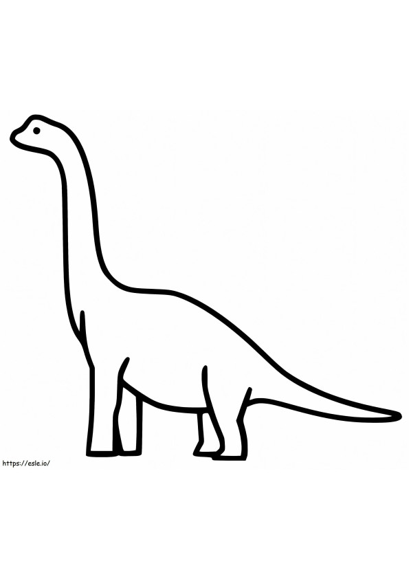 Braquiosaurio fácil para colorear