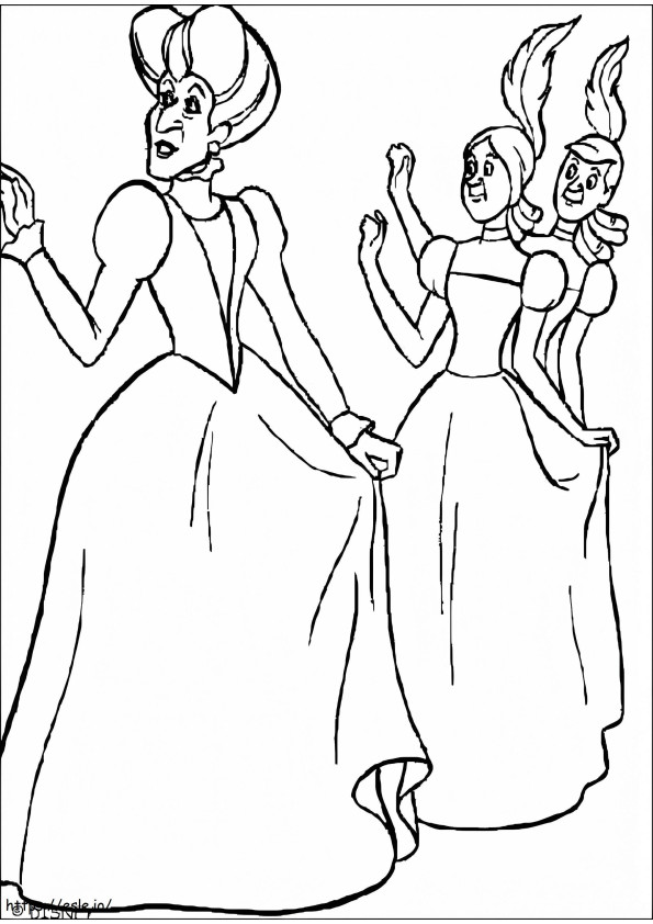 Bad Characters From Cinderella coloring page