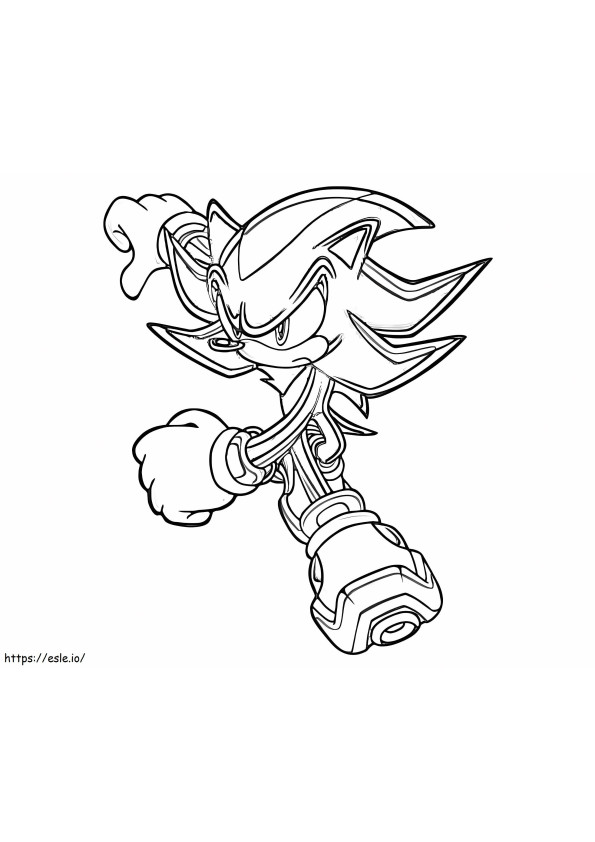 Shadow The Hedgehog Free Printable coloring page