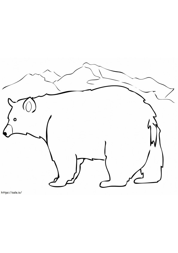 Beruang Hitam yang Mudah Gambar Mewarnai