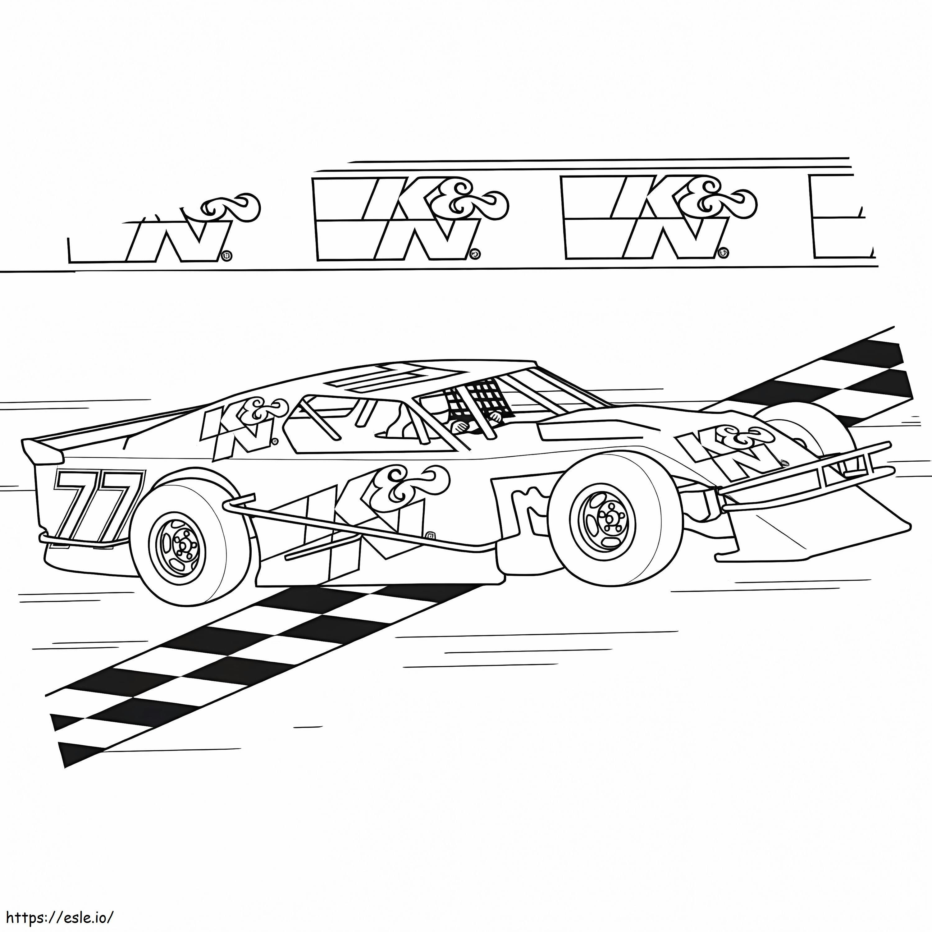 Race Car 8 coloring page