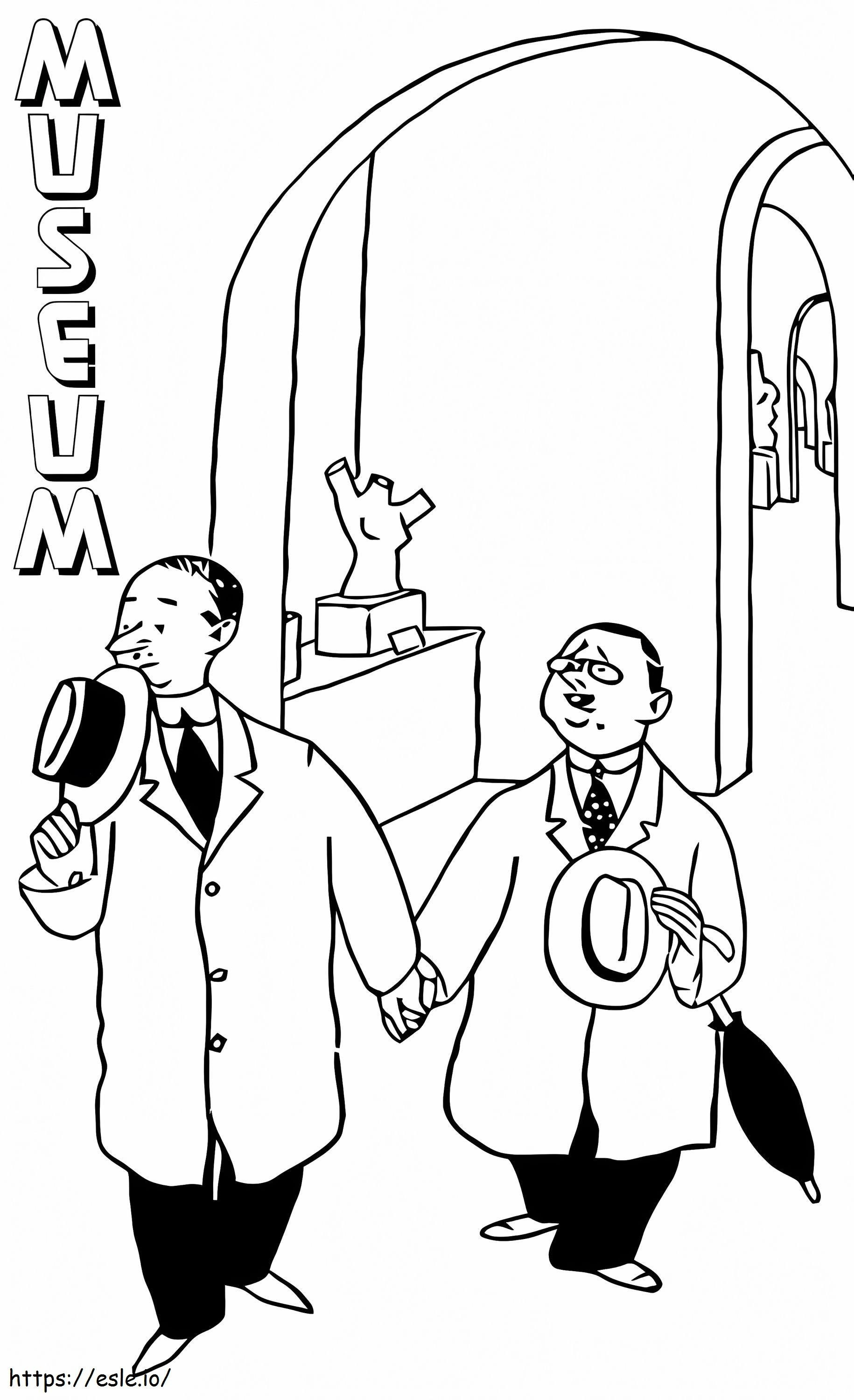 In The Museum coloring page