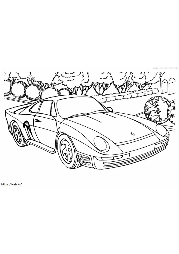 Porsche 959 da colorare