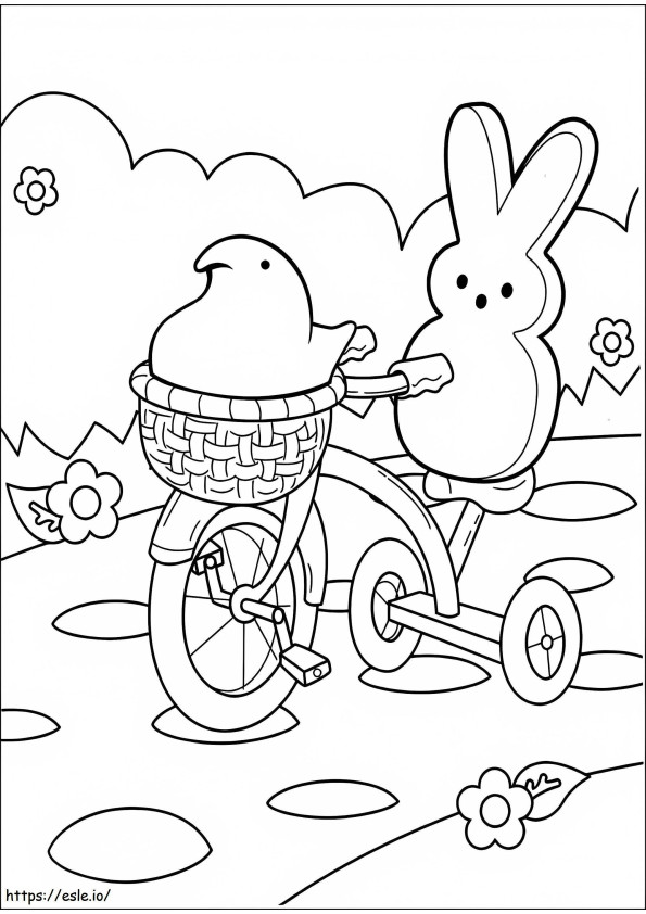 Printable Marshmallow Peeps coloring page