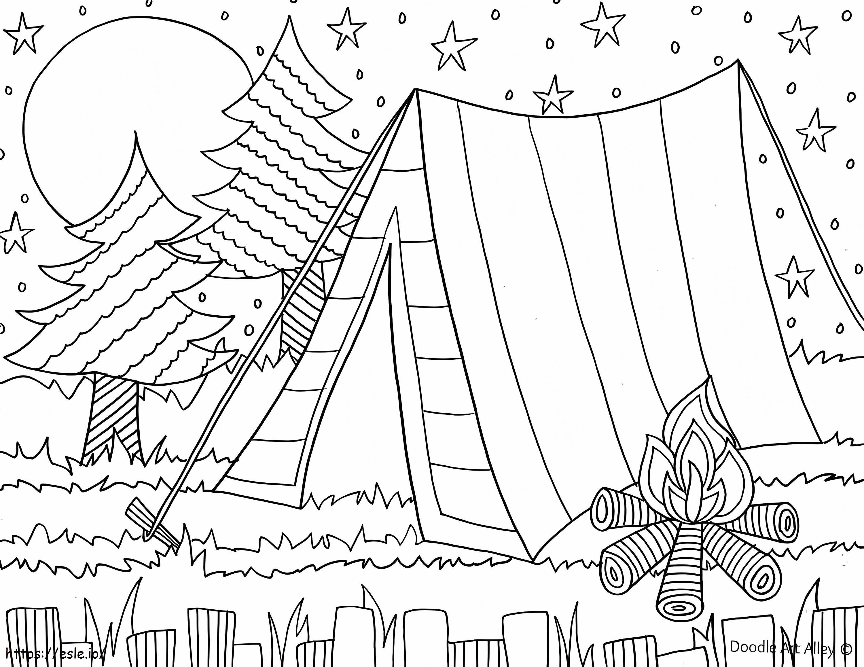 Camping 1 coloring page