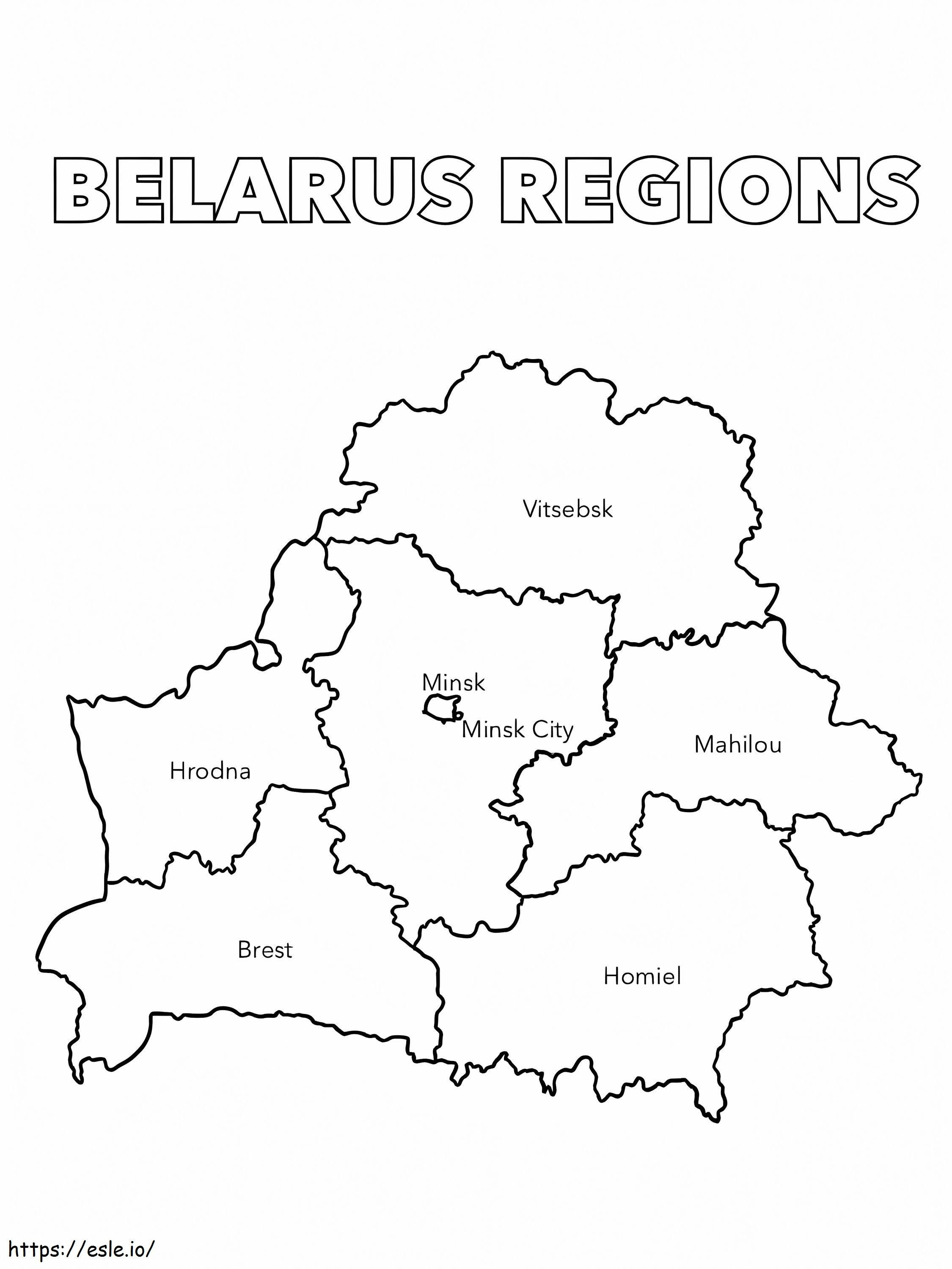 Regioni della Bielorussia da colorare