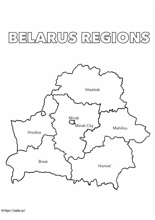 Regiones de Bielorrusia para colorear