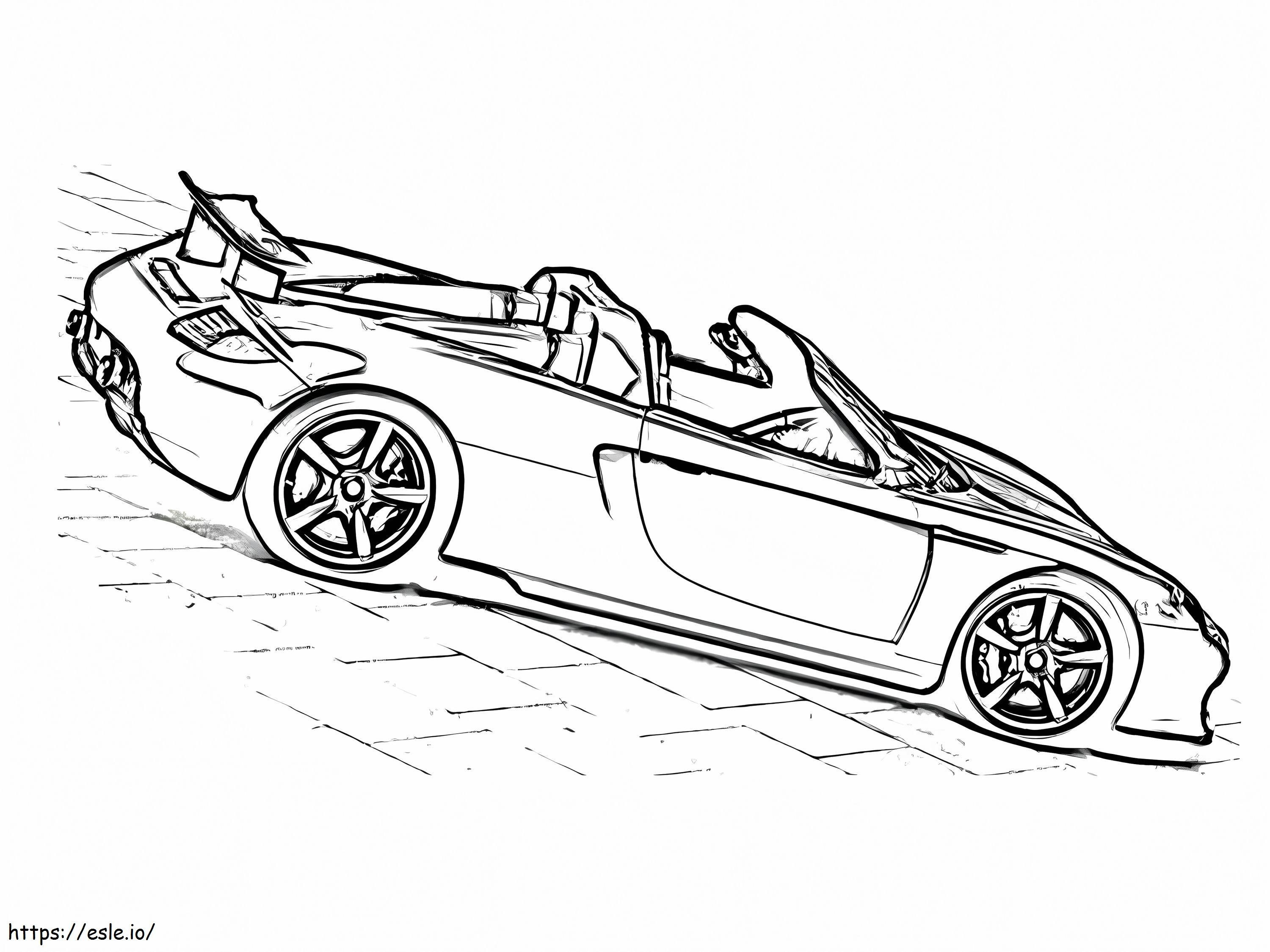 Coloriage Voiture de sport Porsche 5 à imprimer dessin