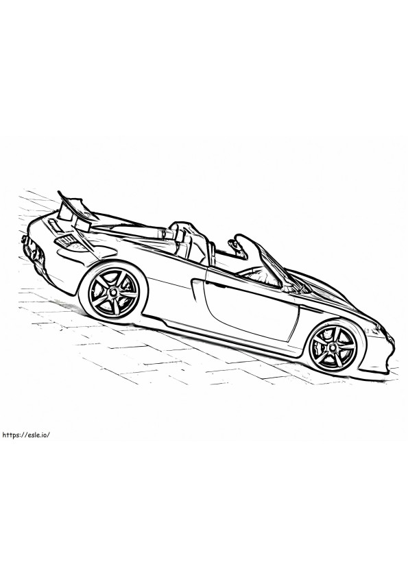 Carro esportivo Porsche 5 para colorir