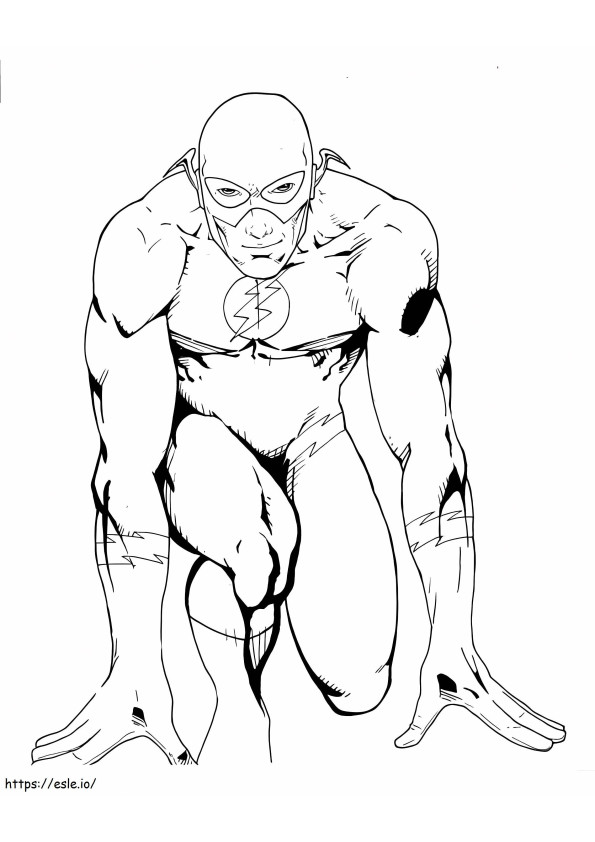 The Flash Is Ready coloring page