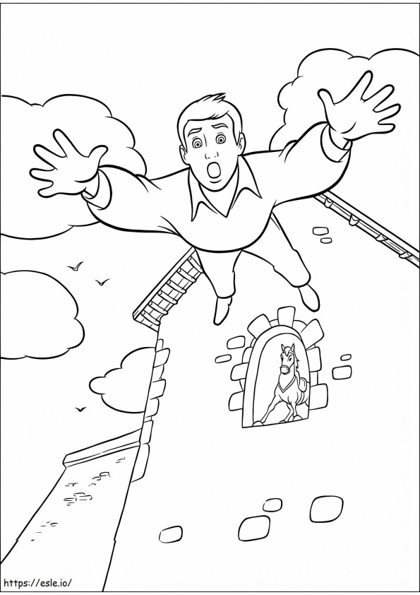 Prince Charming Jumping coloring page