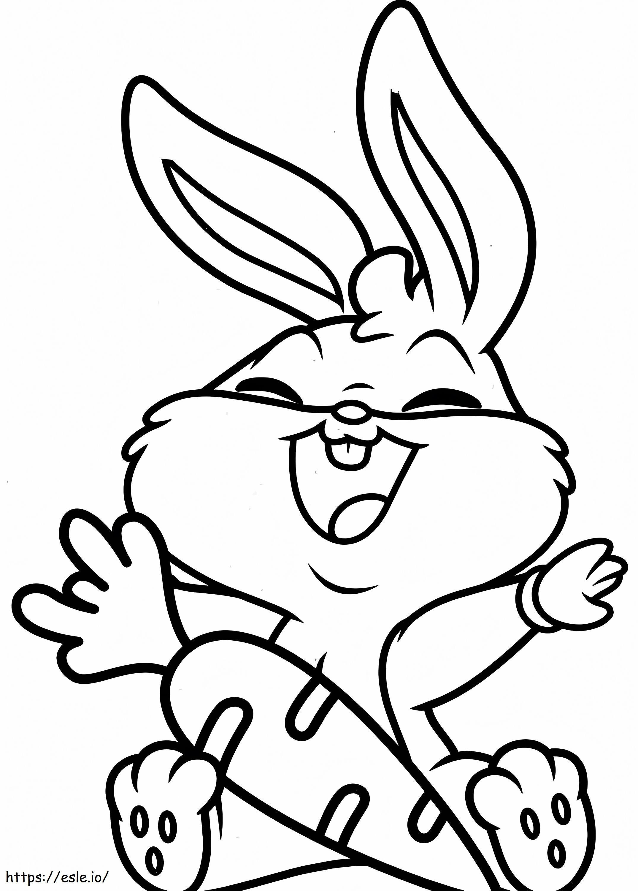 Coloriage Funny Baby Bugs Bunny avec carotte à imprimer dessin