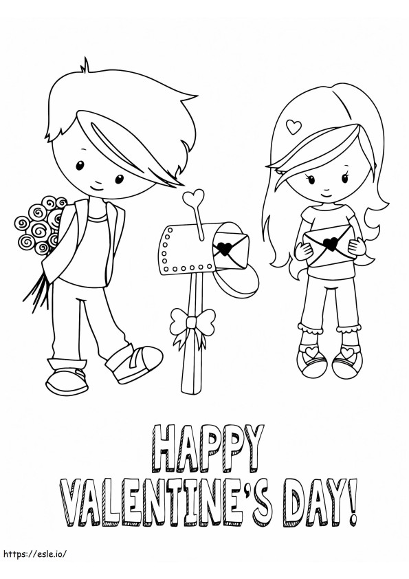 Valentine S Flowers And Letters coloring page