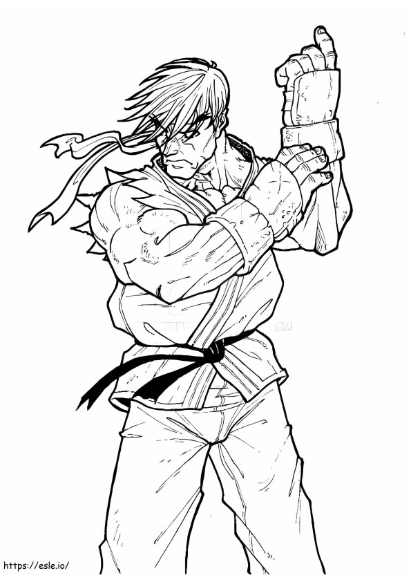Hermosa Ryu para colorear