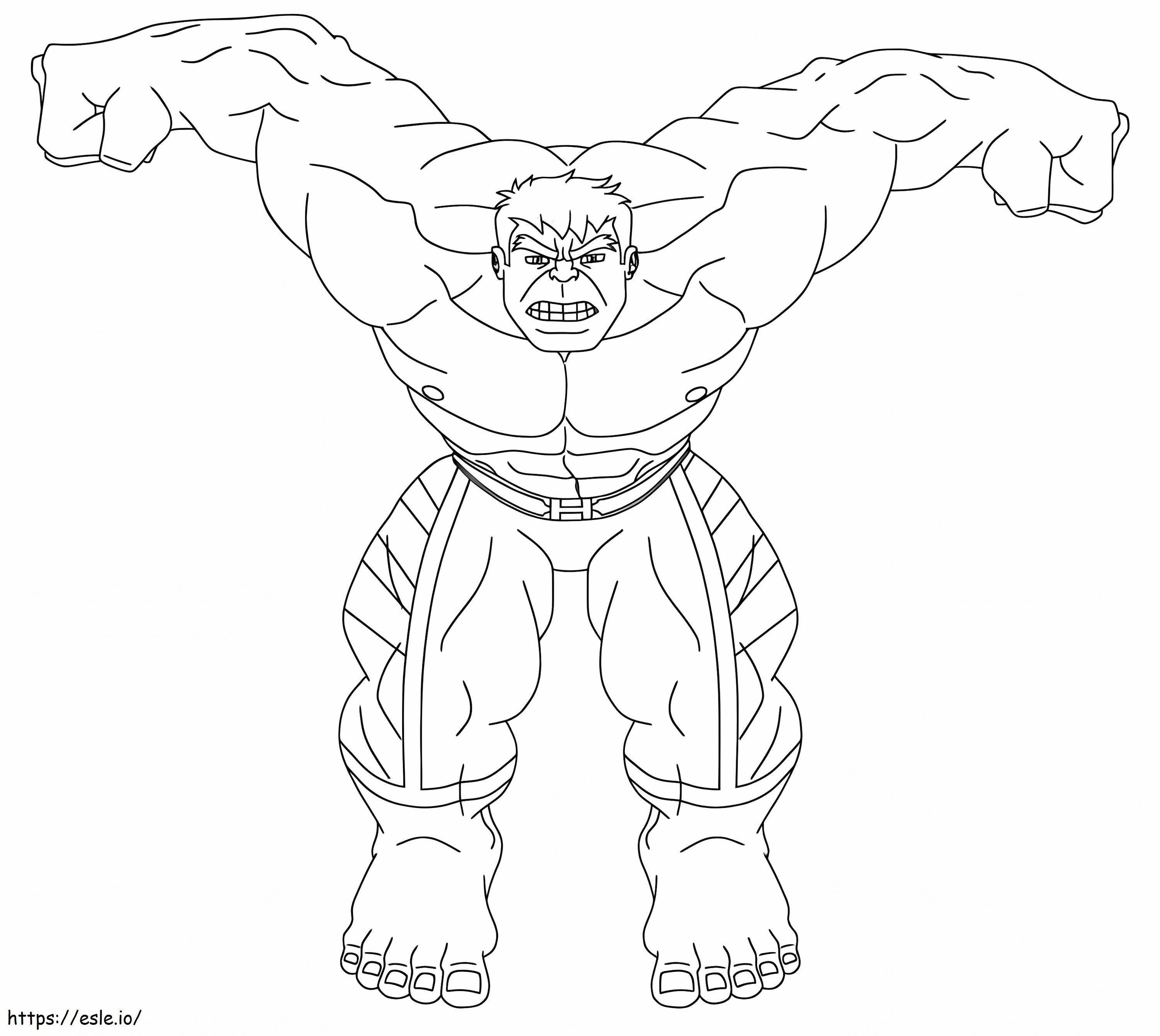 Handsome Hulk coloring page