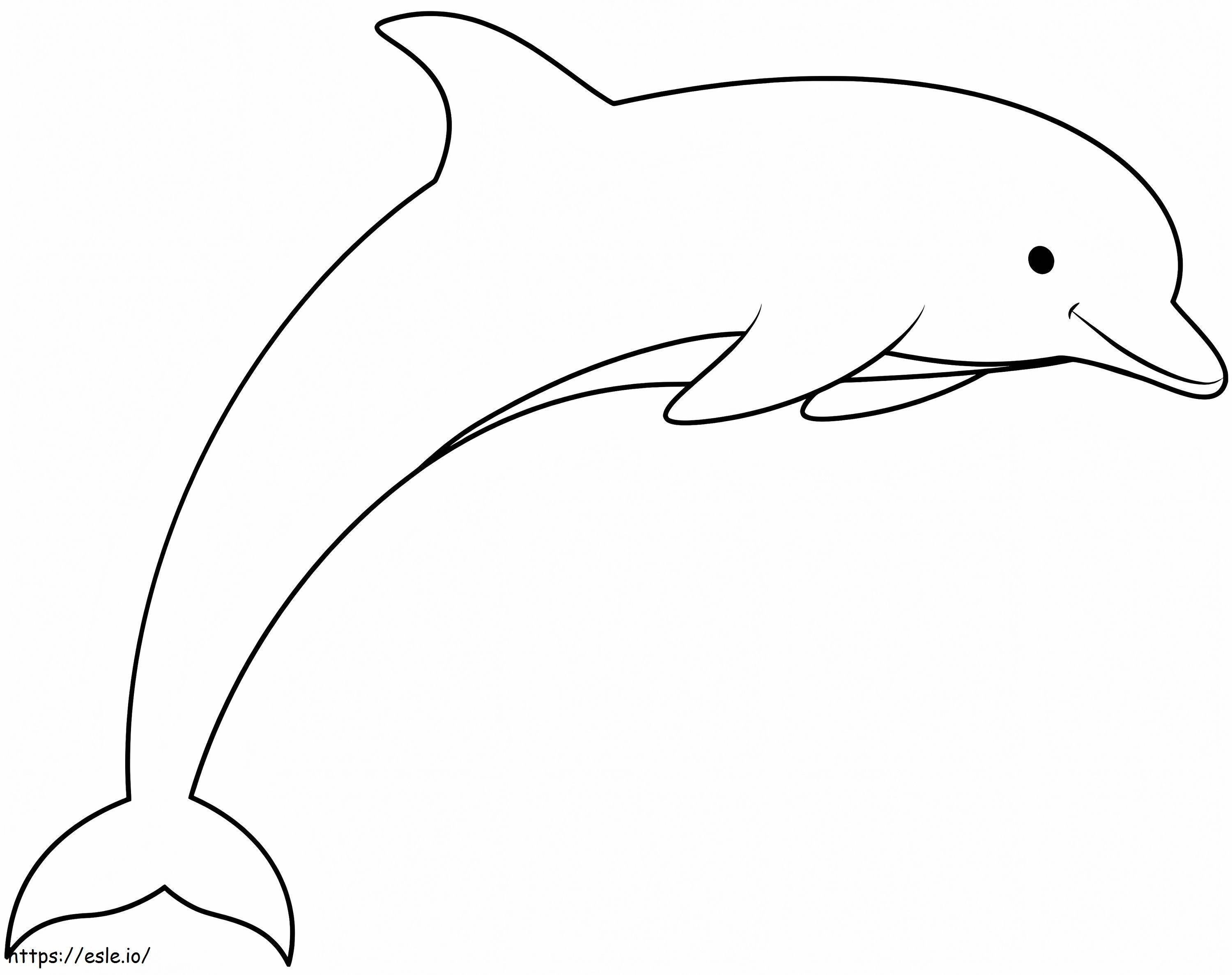Lumba-lumba Sederhana Gambar Mewarnai