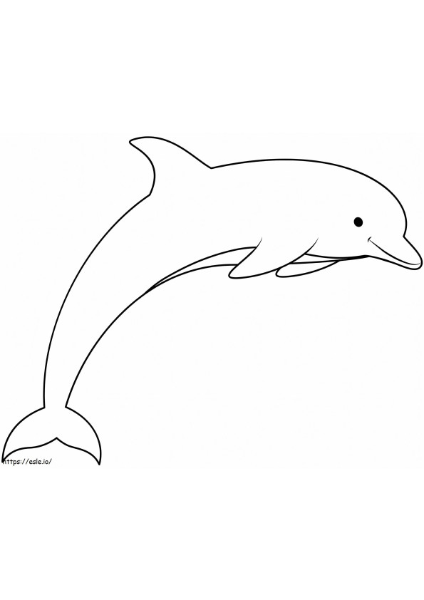Simpele dolfijn kleurplaat