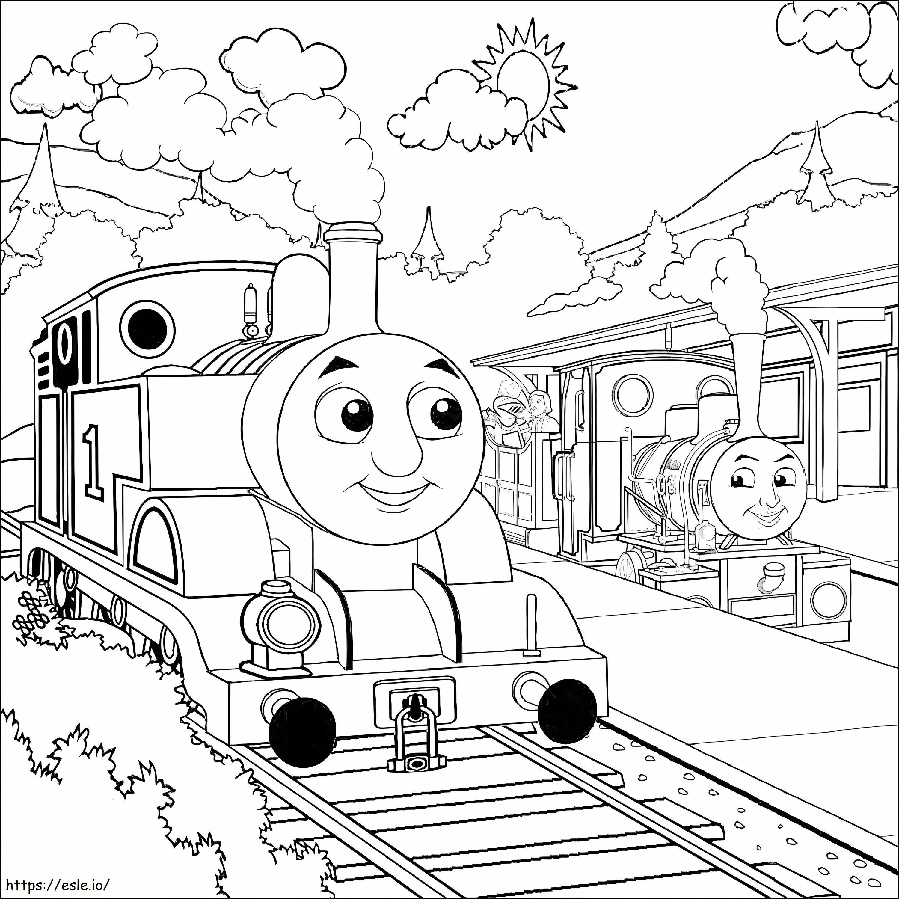 Train Cufflinks coloring page