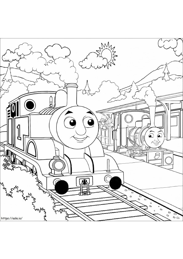 Train Cufflinks coloring page