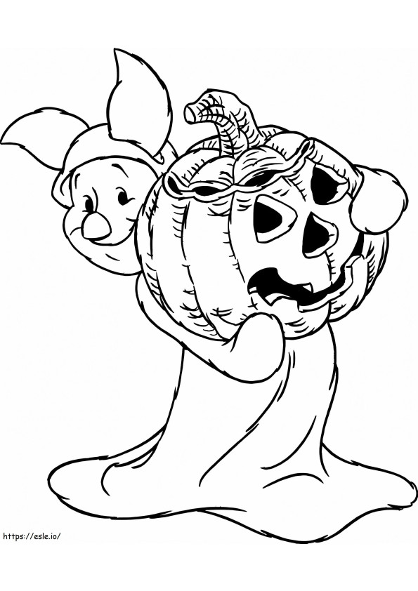 Piglet And Pumpkin coloring page