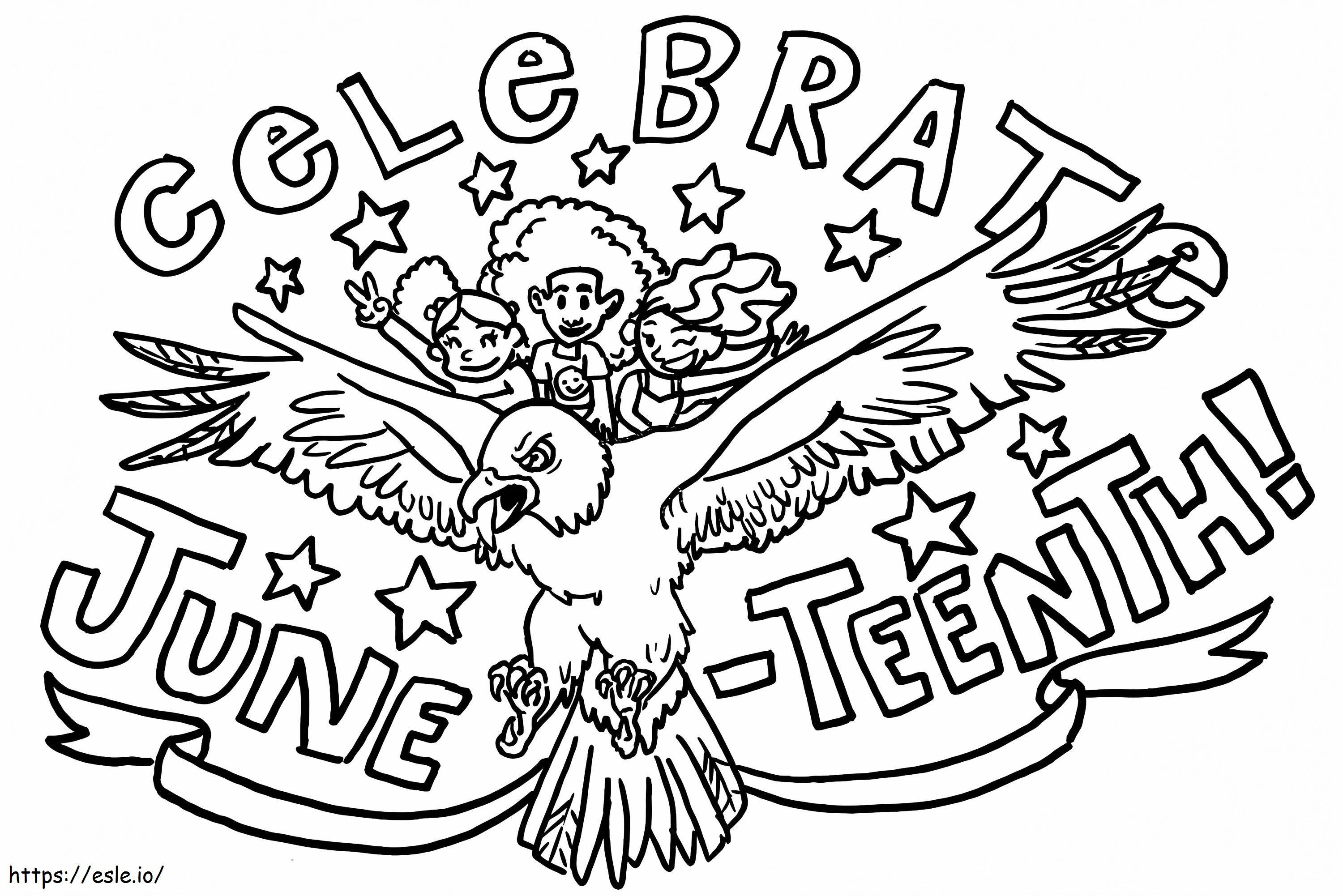 Celebrate Juneteenth coloring page