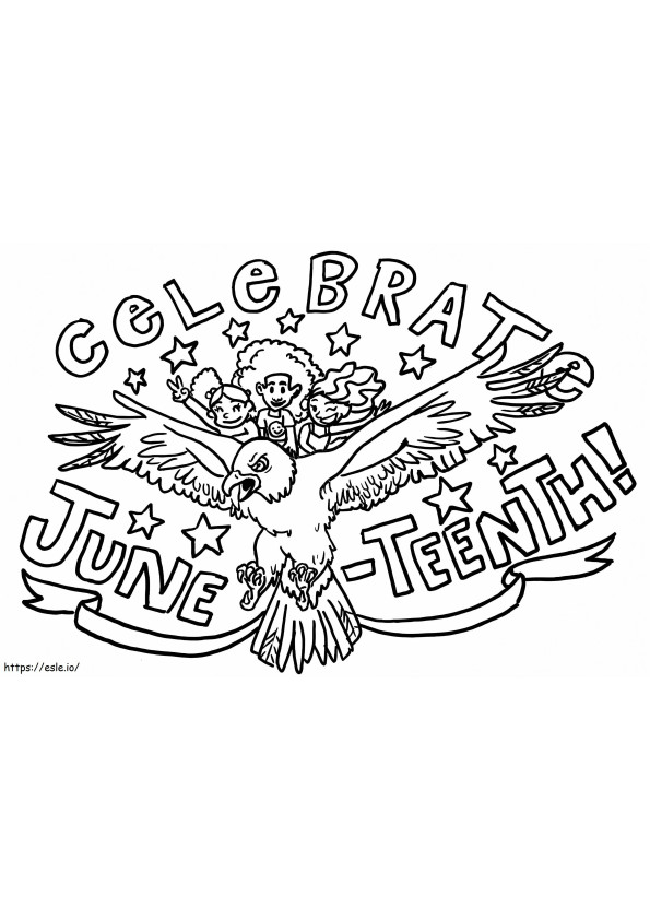 Celebrate Juneteenth coloring page