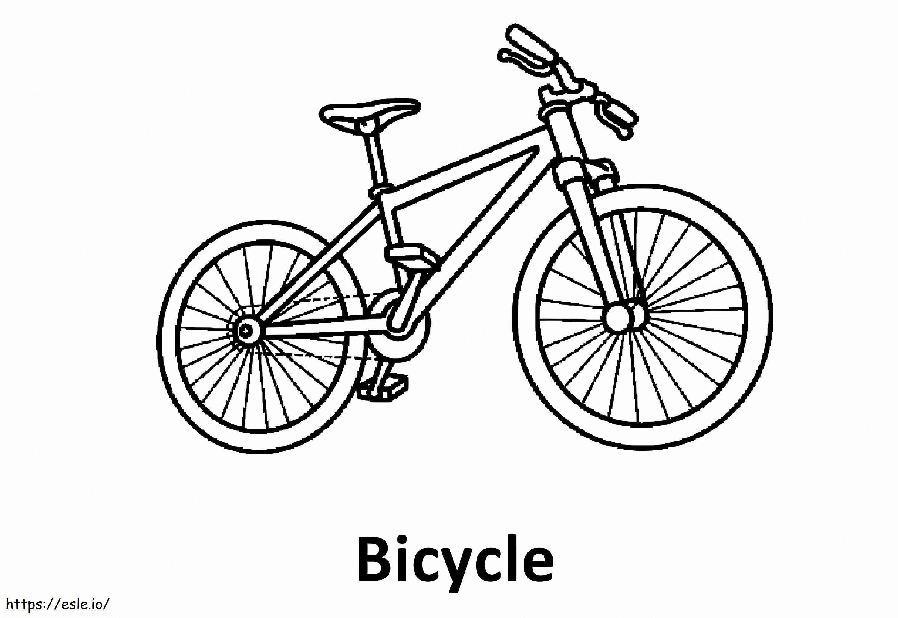 Bicicleta para criança para colorir