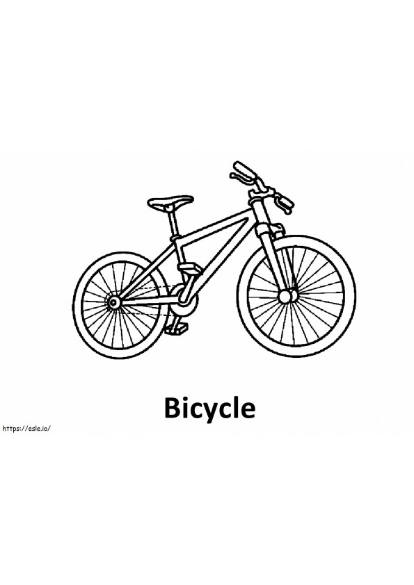 Coloriage Vélo pour enfant à imprimer dessin