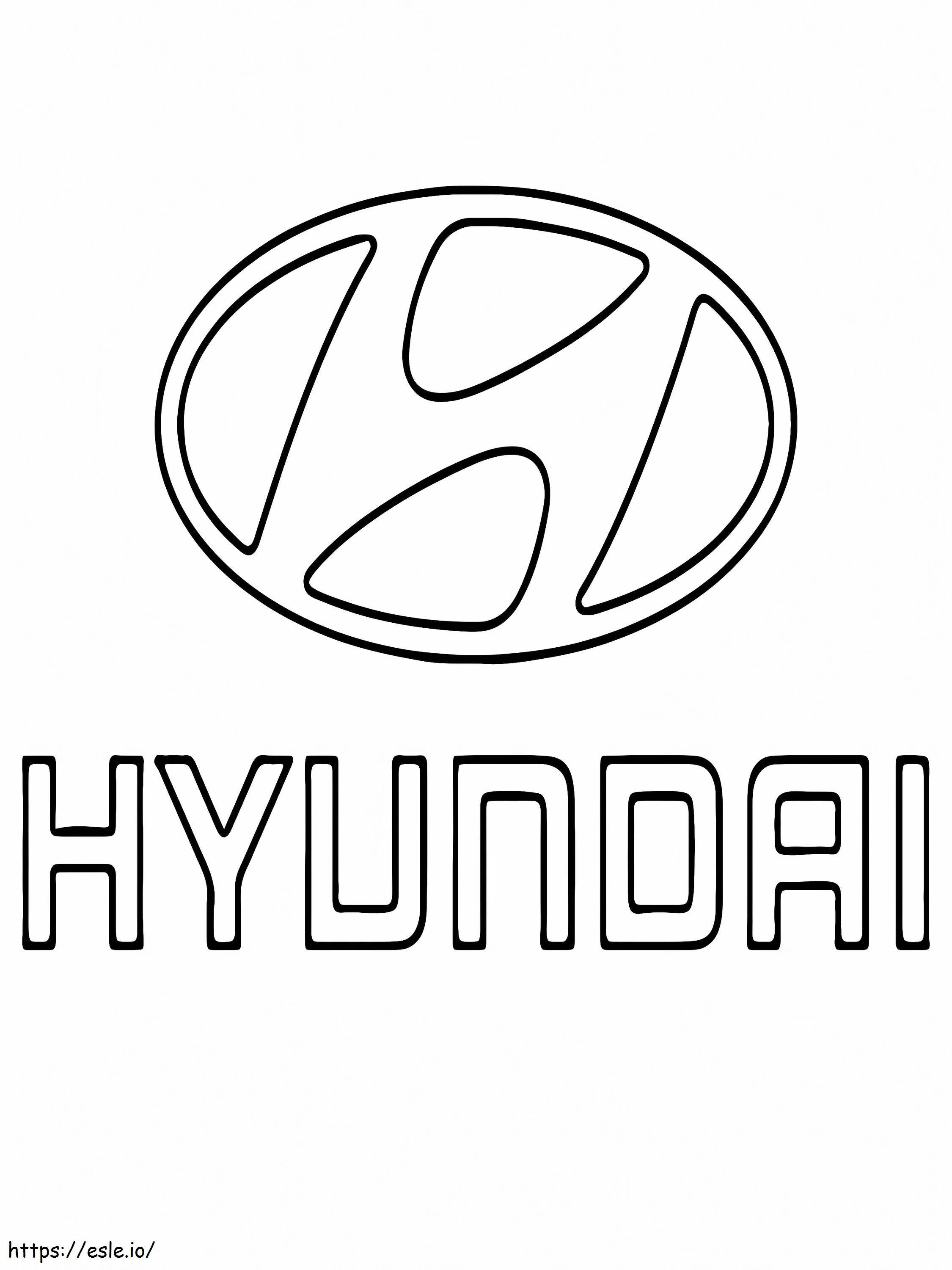 Hyundai Car Logo coloring page